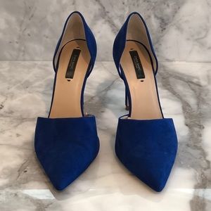 Zara Cobalt blue pointed-toe pumps